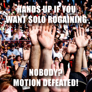 Hands up for Solo Rogaining